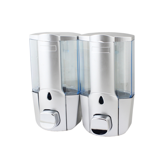 OJ-YL17Y-D 2-Chamber 300ml*2 เครื่องจ่ายสบู่เหลวพลาสติก ABS Wall Mount พร้อมสกรูเครื่องจ่ายสบู่เหลว